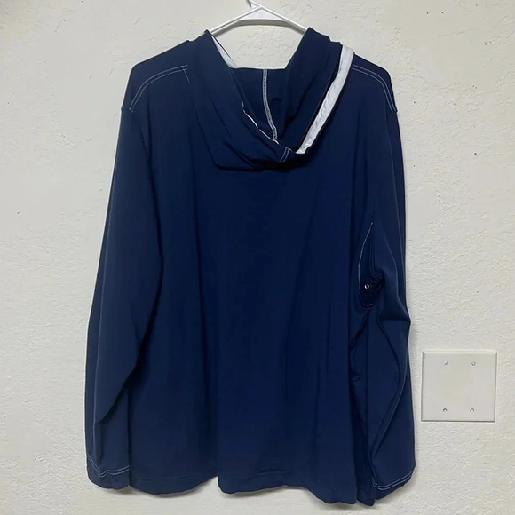 Sag Harbor sport hoodie size 2X cotton blend button down hoodie sweater pockets - Picture 5 of 10